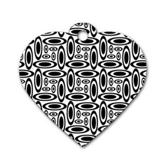 Ellipse Dog Tag Heart (two Sides) by nateshop