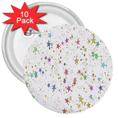 Star 3  Buttons (10 Pack)  by nateshop