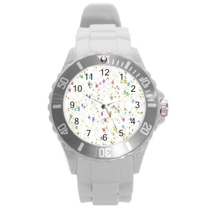 Star Round Plastic Sport Watch (L)