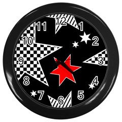 Stars Wall Clock (black) by nateshop