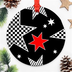 Stars Round Ornament (two Sides) by nateshop