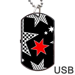 Stars Dog Tag Usb Flash (one Side) by nateshop