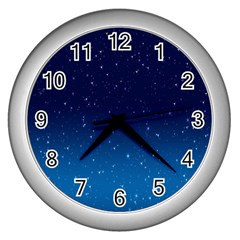 Stars-1 Wall Clock (silver) by nateshop