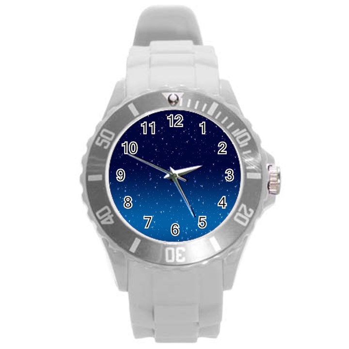 Stars-1 Round Plastic Sport Watch (L)