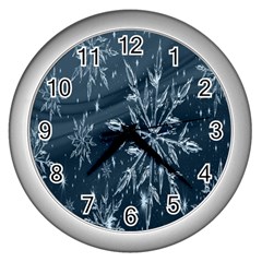 Stars-2 Wall Clock (silver) by nateshop