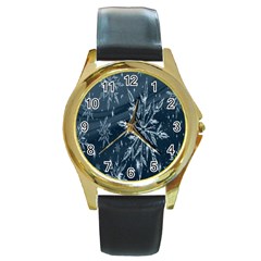 Stars-2 Round Gold Metal Watch by nateshop