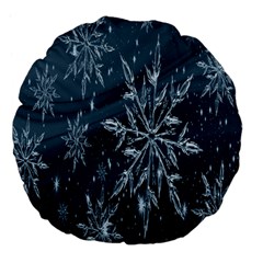 Stars-2 Large 18  Premium Flano Round Cushions by nateshop