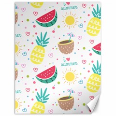 Pineapple And Watermelon Summer Fruit Canvas 12  X 16 