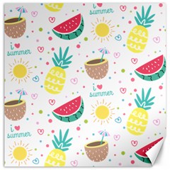 Pineapple And Watermelon Summer Fruit Canvas 16  X 16 