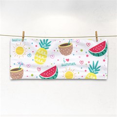 Pineapple And Watermelon Summer Fruit Hand Towel by Jancukart