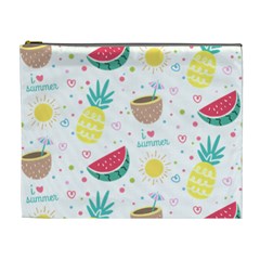 Pineapple And Watermelon Summer Fruit Cosmetic Bag (xl) by Jancukart