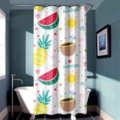 Pineapple And Watermelon Summer Fruit Shower Curtain 36  X 72  (stall)  by Jancukart