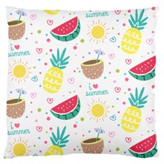 Pineapple And Watermelon Summer Fruit Standard Flano Cushion Case (one Side)