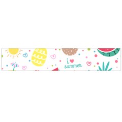 Pineapple And Watermelon Summer Fruit Large Flano Scarf 