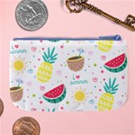 Pineapple And Watermelon Summer Fruit Large Coin Purse Back