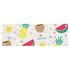 Pineapple And Watermelon Summer Fruit Banner And Sign 6  X 2  by Jancukart