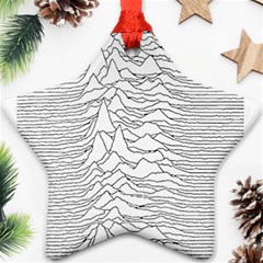 Joy Division Unknown Pleasures Star Ornament (two Sides) by Jancukart