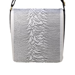 Joy Division Unknown Pleasures Flap Closure Messenger Bag (l) by Jancukart