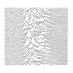 Joy Division Unknown Pleasures Double Sided Flano Blanket (small) 