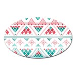 Aztec Ethnic Seamless Pattern Oval Magnet Front