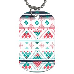 Aztec Ethnic Seamless Pattern Dog Tag (two Sides)