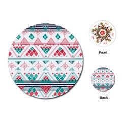 Aztec Ethnic Seamless Pattern Playing Cards Single Design (round) by Jancukart