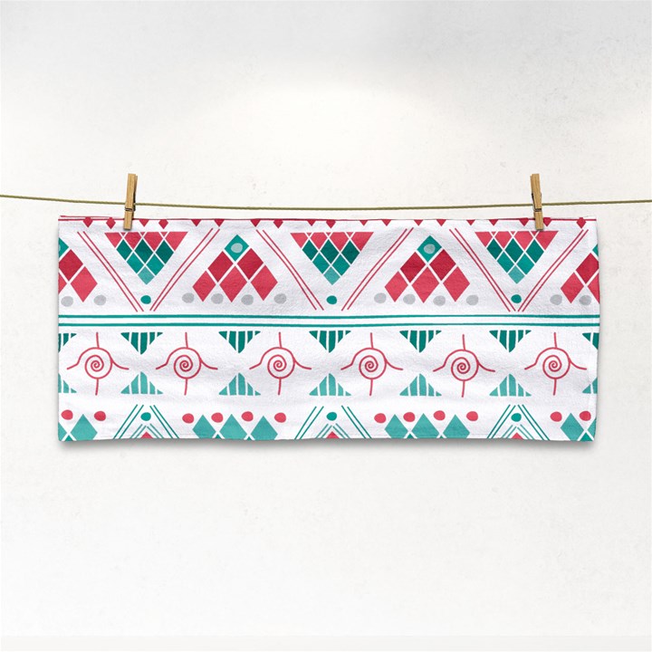 Aztec Ethnic Seamless Pattern Hand Towel