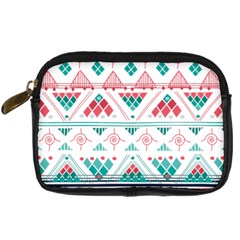 Aztec Ethnic Seamless Pattern Digital Camera Leather Case