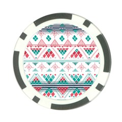 Aztec Ethnic Seamless Pattern Poker Chip Card Guard (10 Pack)