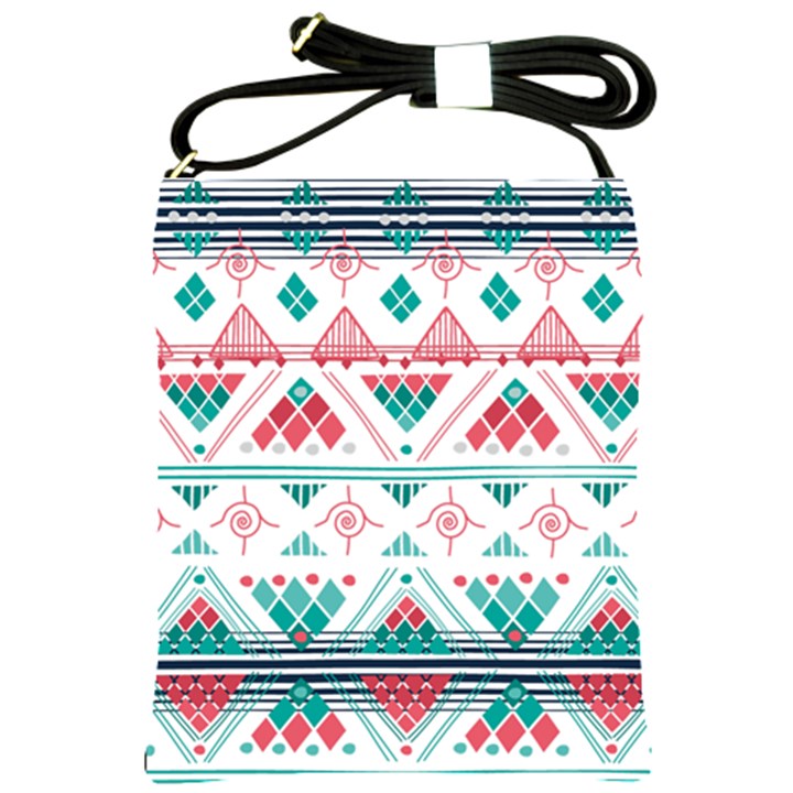 Aztec Ethnic Seamless Pattern Shoulder Sling Bag