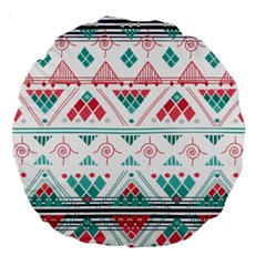 Aztec Ethnic Seamless Pattern Large 18  Premium Round Cushions