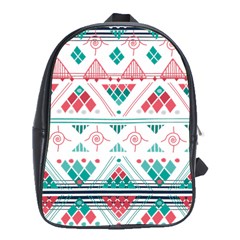 Aztec Ethnic Seamless Pattern School Bag (xl)