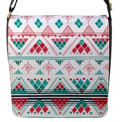 Aztec Ethnic Seamless Pattern Flap Closure Messenger Bag (s)