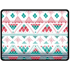 Aztec Ethnic Seamless Pattern Double Sided Fleece Blanket (large) 