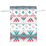 Aztec Ethnic Seamless Pattern  Lightweight Drawstring Pouch (XL) Back