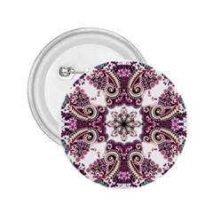 Multicolored Pattern Illustration Purple Peacock 2 25  Buttons