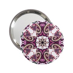 Multicolored Pattern Illustration Purple Peacock 2 25  Handbag Mirrors