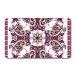 Multicolored Pattern Illustration Purple Peacock Magnet (Rectangular) Front