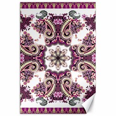 Multicolored Pattern Illustration Purple Peacock Canvas 20  X 30 