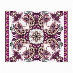 Multicolored Pattern Illustration Purple Peacock Small Glasses Cloth (2 Sides)