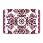 Multicolored Pattern Illustration Purple Peacock Small Doormat  24 x16  Door Mat