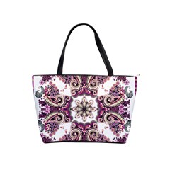 Multicolored Pattern Illustration Purple Peacock Classic Shoulder Handbag