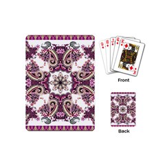 Multicolored Pattern Illustration Purple Peacock Playing Cards Single Design (mini)