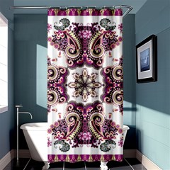 Multicolored Pattern Illustration Purple Peacock Shower Curtain 36  X 72  (stall)  by Jancukart