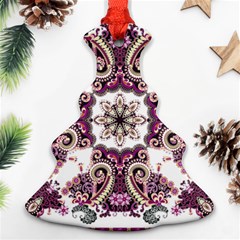 Multicolored Pattern Illustration Purple Peacock Ornament (christmas Tree) 