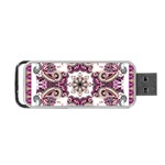 Multicolored Pattern Illustration Purple Peacock Portable USB Flash (Two Sides) Front