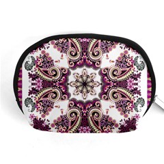 Multicolored Pattern Illustration Purple Peacock Accessory Pouch (medium)