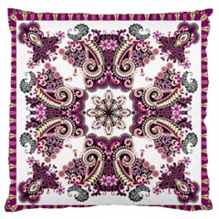 Multicolored Pattern Illustration Purple Peacock Standard Flano Cushion Case (one Side) by Jancukart