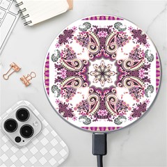 Multicolored Pattern Illustration Purple Peacock Wireless Charger