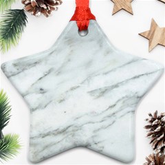 White Marble Texture Pattern Ornament (star)